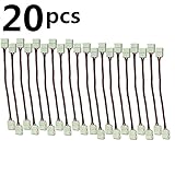 Aiskaer 20pcs 8mm SMD 3528 LED Light Strip Connector Adapter Cable ,LED Strip Light Connectors for 3528 Single Color 8mm LED Strip (Free Welding)