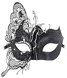 Venetian Mask, Coxeer Princess Dance Mask Metal Butterfly Mask for Halloween Masquerade Mask