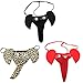 Idealgo Elephant Underwear T-back G-string Pants(Red) Size:One Size
