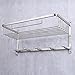 HOMEIDEAS Large Capacity Shower Caddy Stainless Steel Corner Shower Basket Bathroom Shower Shelf Organizer Rustproof,Wall Mount,Brushed Finish