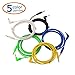 Cable Matters 5-Color Combo 3.5mm Right Angled Stereo Audio Cable 6 Feet
