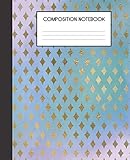 Composition Notebook: Unicorn Pastels Ombre Shimmer Faux Glitter College Ruled Notebook Lined School Journal