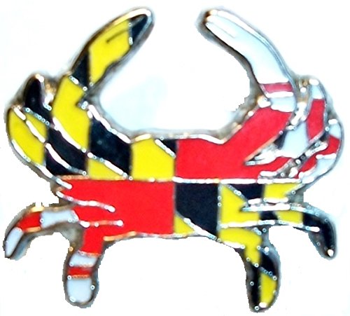 Maryland Flag Design Crab Hat Tac or Lapel Pin