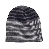Genuine Subaru Variegated Stripe Beanie Black Gray Hat Impreza STI WRX Ski Snow