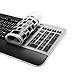 Cosmos Black Color Premium Silicone Keyboard Cover Skin Case Protector for Logitech Wireless Keyboard MK520 & MK520r