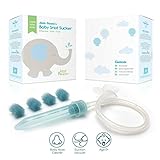 Little Martin's Baby Nasal Aspirator - FDA Approved Safe Reusable Washable Snot Sucker for Newborn & Infant - BPA Free Nose Cleaner - Baby Shower Gift (Blue, Manual)