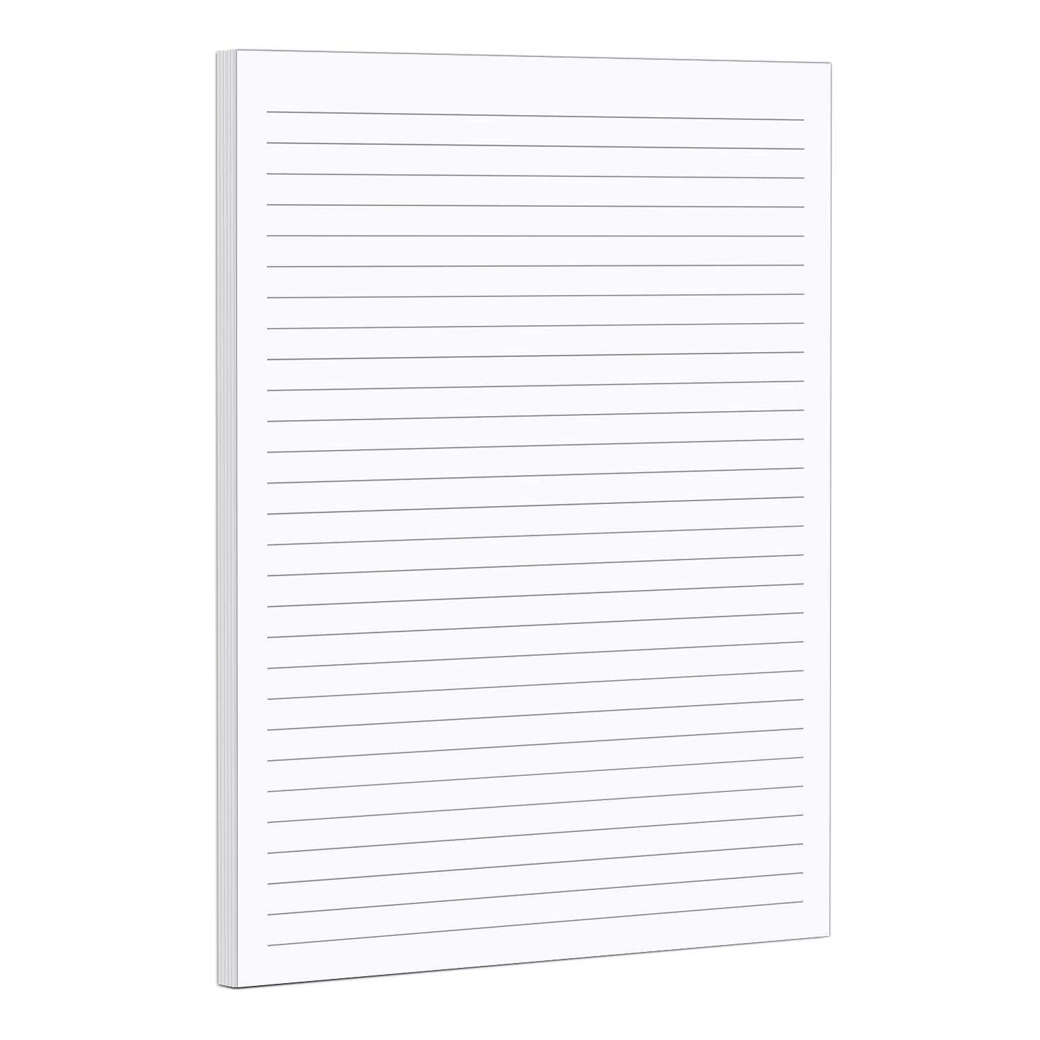 321Done Ruled Notepad - 50 Sheets (5.5" x 8.5") - Luxury Planning Note Pad with Lines - Thick Premium Paper - Made in USA - Plain White