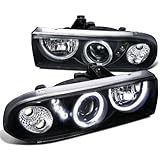 Spec-D Tuning LHP-S1098JM-RS Chevy S10 Blazer Pickup Black Halo SMD LED DRL Projector Headlights