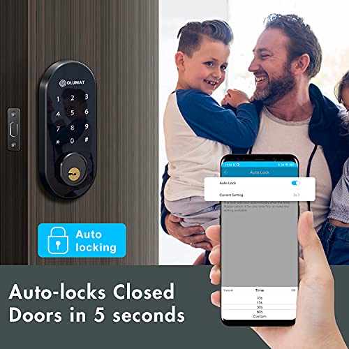 Smart Door Lock, OLUMAT Keyless Entry Door Lock, Smart Deadbolt Lock