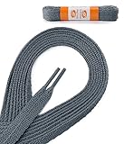 OrthoStep Flat Dress Dark Gray 45 inch Shoelaces - Men Women and Kids Shoelaces 2 Pair Pack