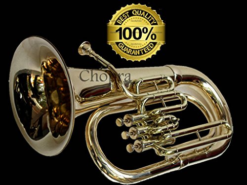Euphonium 3 Valves (Tuba) Shinning Brass Bb FLAT "CHOPRA "M/ P & Bag
