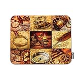 HOSNYE Ancient Map Gaming Mouse Pad with Stitched