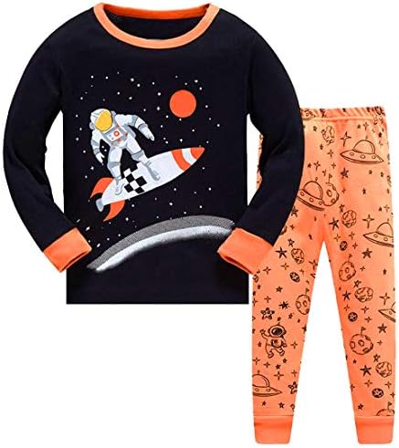 Boys Pajamas Kids Clothes Toddler PJs Sets Long Sleeve Sleepwear Size 2-8