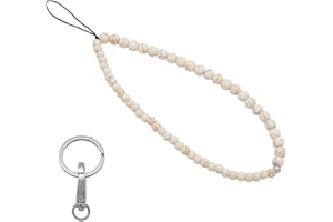 C&L Accessories Beaded Phone Charm Cell Phone Lanyard Wrist Strap Handmade Natural Gemstone