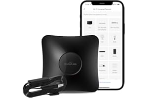 BroadLink RM4 pro Smart Remote and Sensor Cable Set RM4 pro S (2.4 GHz Wi-Fi Only), Universal IR RF Remote Control Hub with Temperature Humidity Monitor USB Cable, Works with Alexa & IFTTT