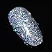 BORN PRETTY Holographic Laser Glitter Nail Sequins Holographic Silver Hexagon Sparkle Glitter Flakes Powder Dust Tips manicuring Nail Art Decoration 10g