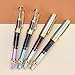 Wing Sung 3008 Thin Piston Fountain Pen Set 0.5mm Fine Nib, Gold Trim, 4 Pieces in 4 Colors