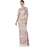 JS Collections Womens Daphne Flutter Column GownDress