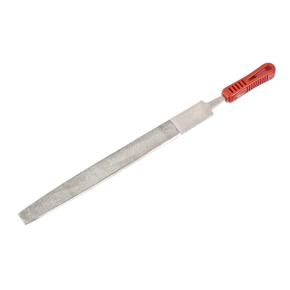 sourcing map Diamond File 12 Inch Flat File Diamond Coated Plastic Handle Hand Tool for Grinding Polishing