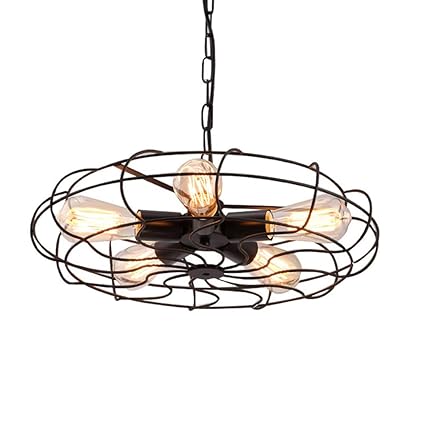 Vintage Industrial Chandeliers Hanging Lights Antique Black Iron