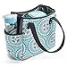 Fit & Fresh Westerly Insulated Lunch Bag Kit for Women with Reusable Container Set and Matching Water Bottle, Aqua Aztec Medallion