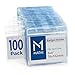 Mata1 Card Protector (Clear, 4x3 Inch, 100 Pack), Waterproof Horizontal Plastic Badge Holder for ID Name Badge with Zipper