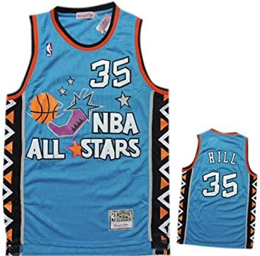 1996 All Star 35 Grant Hill Teal Hardwood Classics Jersey Size-S