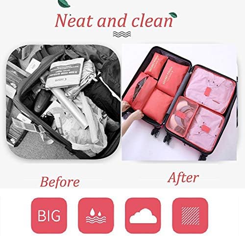7Pcs Travel Bags Clothes Packing Cube Luggage Organizer with Shoes Bag 2 7Pcs Travel Bags Clothes Packing Cube Luggage Organizer with Shoes Bag