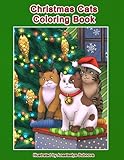 Christmas Cats Coloring Book: Cats and Kittens Holiday Coloring Book for Adults (Creative and Unique Coloring Books for Adults) (Volume 25) by Mindful Coloring Books, Anastasiya Bubnova