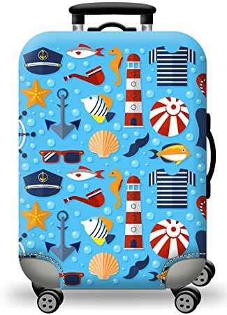 Luggage Cover Protector Dustproof Protective Bag for Suitcase (XL (29- 30 inch Luggage), Ocean)