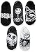 Disney Women's Nightmare Before Christmas 5 Pack No Show, Assorted Neutral, Fits Sock Size 9-11 Fits Shoe Size 4-10.5