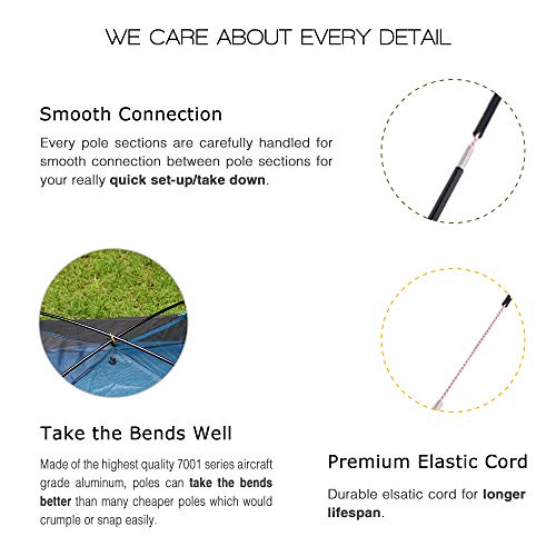 BRILLIANCE4U Replacement Aluminum Tent Poles, Multifunction Tent Pole Rod Fits Both Female and Male Ends Tent 9.5 mm 3/8" (1 Pole Pack, 20 ft) - Thumbnail 4