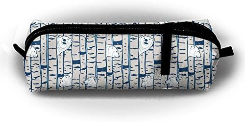 FRTSFLEE Bears Birch Forest Snow Pattern Pencil Bag Pencil Case Portable Stylish Pen Bag Multifunctional School Supplies For Watercolor Pens &amp; Markers | Perfect Gift For Students &amp; Artist