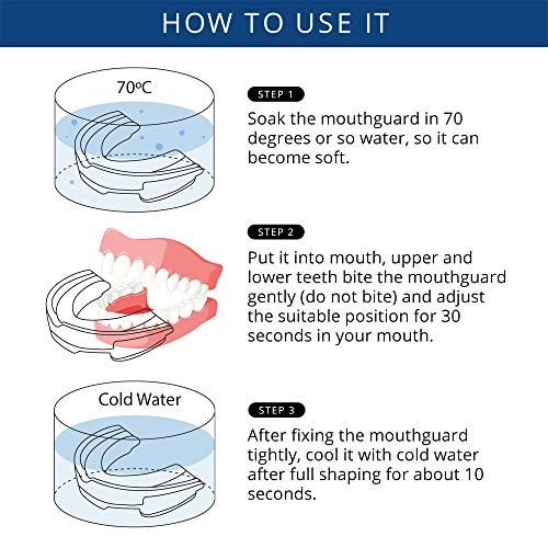 Aroamas Sports Mouth Guard for Adults - Moldable - Gel Max Mouthguard for Football, Lacrosse, Basketball, Boxing, MMA, Martial Arts, and More