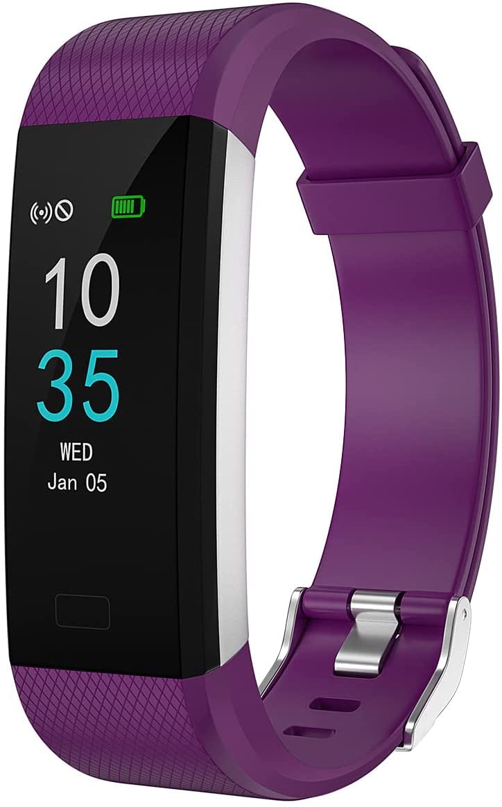 LEBEXY Fitness Bracelet Waterproof IP68 | Smartwatch Fitness Tracker Watch | Fitness Watch with Pedometer Bracelet Purple