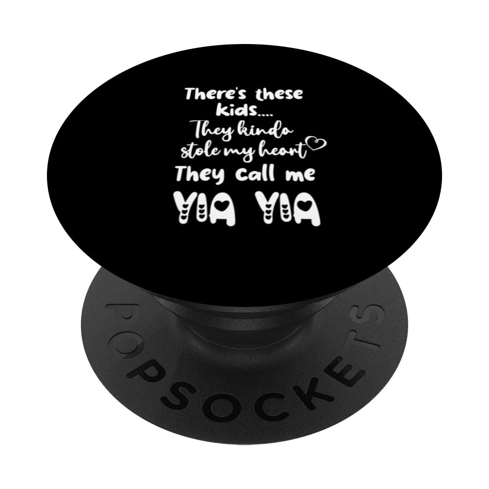 Greece Greek Grandma Grandmother These Kids Call Me Yia Yia PopSockets Swappable PopGrip