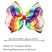 CÉLLOT Big Rhinestone Rainbow Hair Accessory Pack for Girls - 8inch Alligator Clips for Teens, Toddlers, and Kids