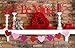 2PCS 27.6Ft Valentines Day Heart Banner - Valentine Glitter Garland Red Pink Rosy Wedding Party Decorations Ornaments