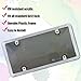 Zone Tech Clear License Plate Shield Combo - Premium Quality License Plate Clear Smoked Gray Bubble Shield and Chrome Frame Bracket