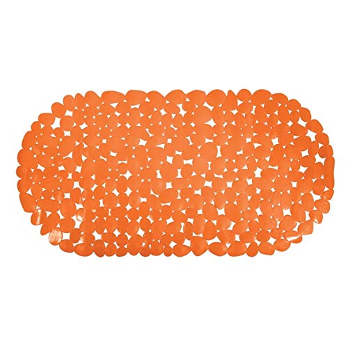 Bath mat "Galet" of PVC 68x35cm orange