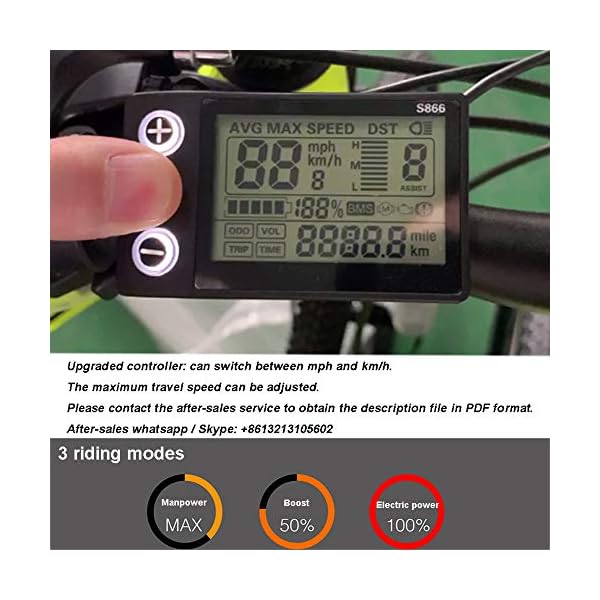 Hyuhome Biciclette elettriche per Adulto, in Lega di magnesio Ebikes  Biciclette all Terrain, 26\