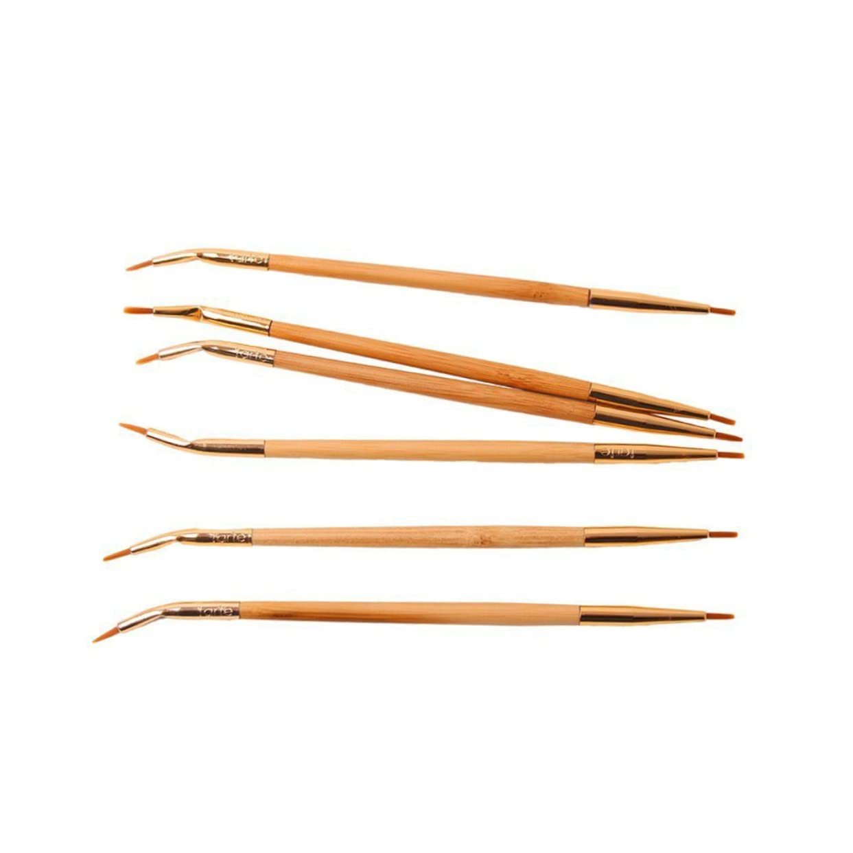 KALLORY 1pcs Makeup Eyeliner Eye Liner Sharpeners Eye Liner Brush Double Ended Eyeliner Brush Straight Bent Angled Brush Bamboo Brush Cosmetic Eyeliner Brush Tool Tool Double Head