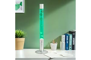 LKUA 30-Inch Relaxing Liquid Motion Lamps,Magma Lamps, Home Decor Living Room Office Bedroom Lamp for Adults (White Water Red Wax) (Green Water White Wax)