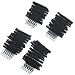 Fani 40 Pcs Stainless Steel Lace Wrapped Wig Combs for Wig Caps Glueless Wig Clips (Black)