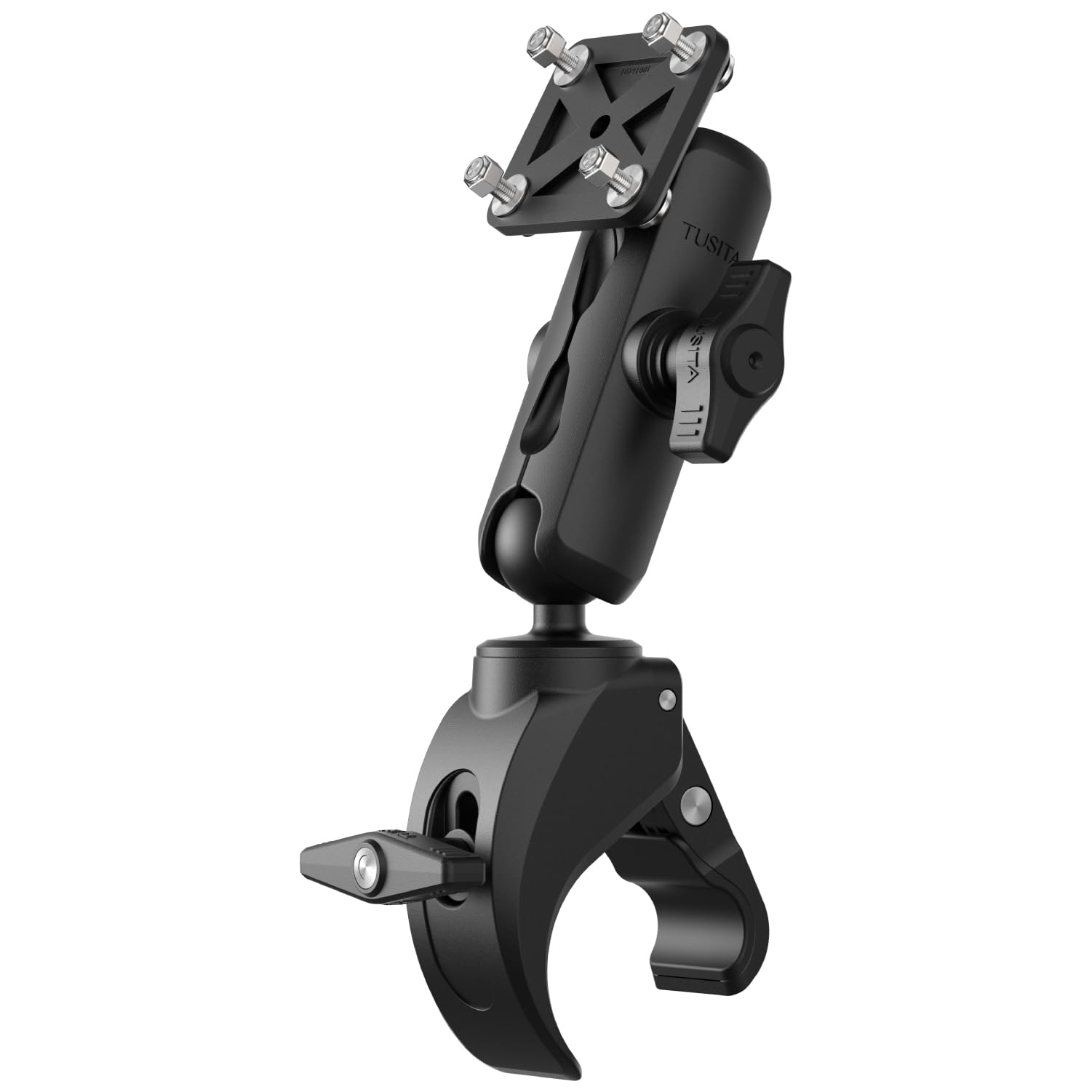 TUSITA Motorcycle ATV/UTV Mount Compatible with Garmin Montana, Zumo XT - Claw Clamp Base,Medium Arm