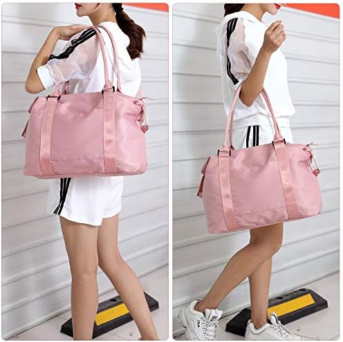 Forestfish Carry On Luggage Bag Sports Gym Bag Travel Duffel Bag, Pink 2 Forestfish Carry On Luggage Bag Sports Gym Bag Travel Duffel Bag, Pink