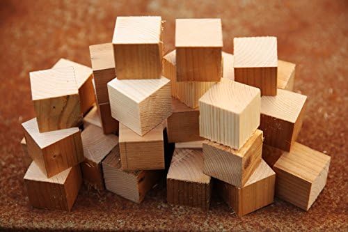 Natural Wood Blocks for Paint, DIY Cubes, Solid, Hand made, Puzzel