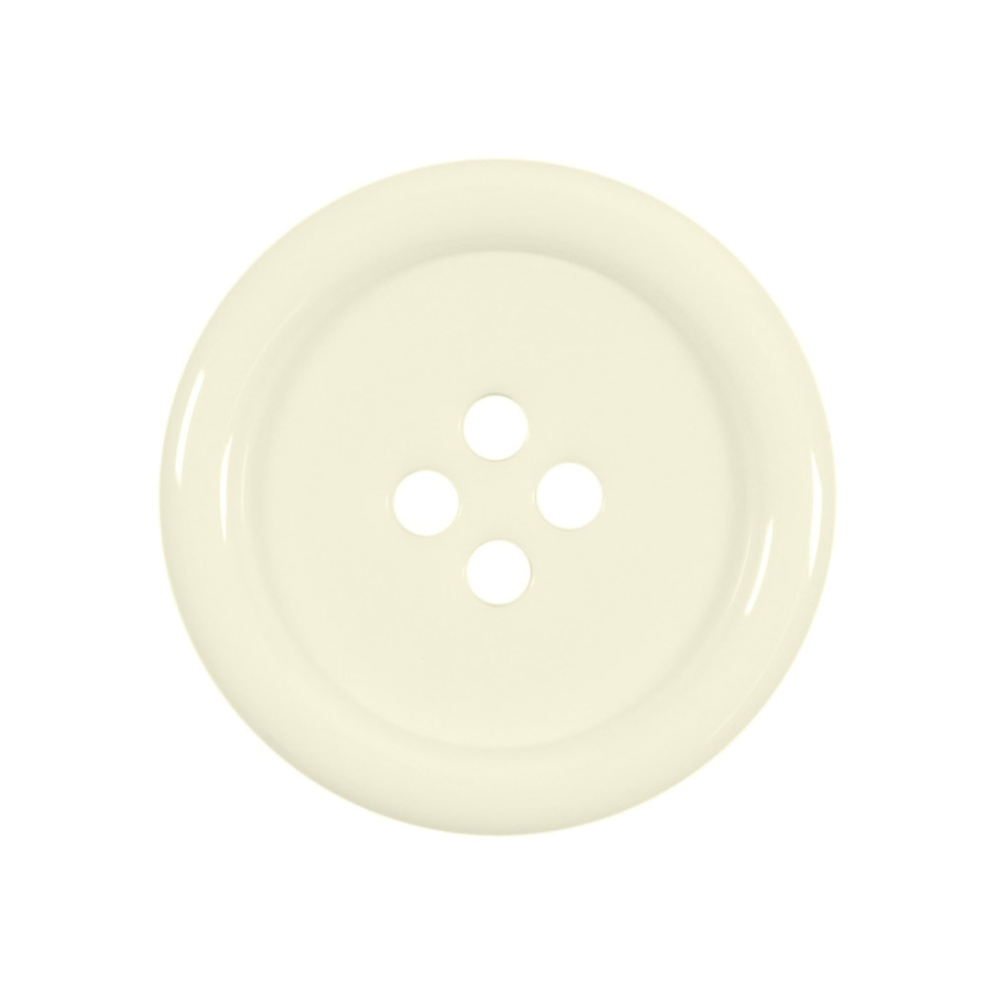 ​6 Pack Cream 20mm Round Plastic Buttons with 4 Holes – Ideal for Coats, Jackets, Cardigans (32L)