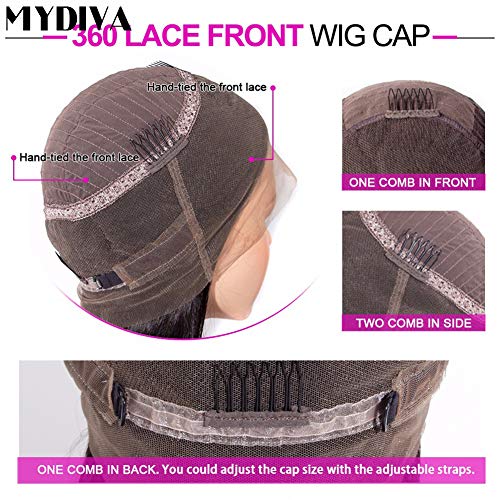 Mydiva-Yaki-Straight-Human-Hair-Lace-Front-Wig-for-Black-Women-Glueless-Lace-Wigs-Human-Hair-Yaki-Kinky-Straight-with-Baby-Hair-Brazilian-Virgin-Hair-150-Density-14-inches-360-lace-frontal-wig