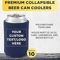 DISCOUNT PROMOS Custom Collapsible Beer Can Coolers